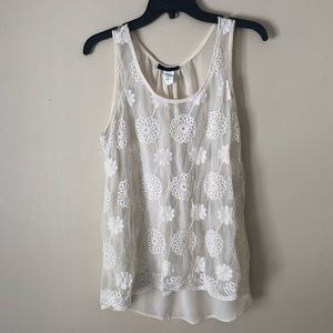 White lace tank top